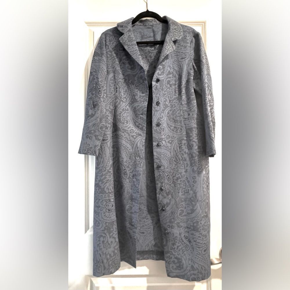 Vintage Paisley Button-Up Jacket dress